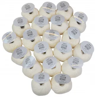 Πακέτο Νήματος Drops Cotton Merino Μονόχρωμο 01 Φυσικό - 20 τεμ. - Πακέτο Νήματος Drops Cotton Merino Μονόχρωμο 01 Φυσικό - 20 τεμ.