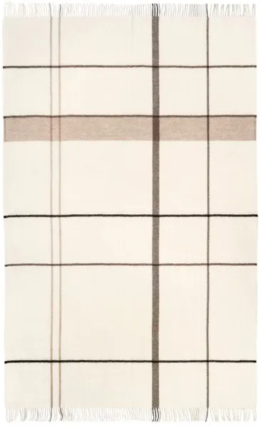 KRISTINA DAM STUDIO Gradient Throw plaid - μπεζ αλπακά και μαλλί (240x140)