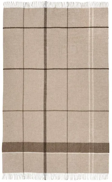 KRISTINA DAM STUDIO Gradient Throw ριχτάρι - καφέ αλπακά και μαλλί (240x140)