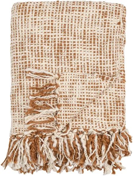 BLOOMINGVILLE Giulia Plaid, Φυσικό, Βαμβάκι Π: 125cm, Μ: 150cm